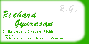 richard gyurcsan business card